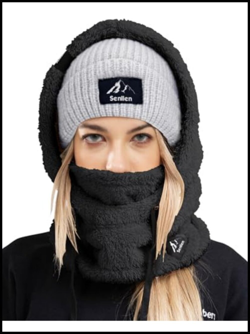Fleece Balaclava Ski Mask Winter Thermal Sherpa Hood Adjustable Windproof